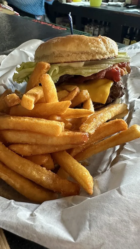 Bacon Cheeseburger and Fries